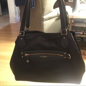 Karl Lagerfeld Sophie Nylon Hobo Black